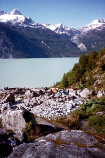 View from drainage camp